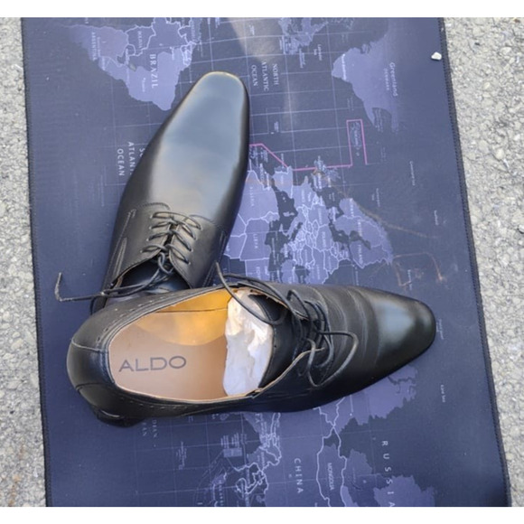 Aldo Mens Black Leather Oxford Dress Shoes Size 11 main image 8